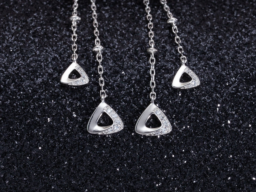 Bvlgari Fiorever Silver Cubic Zirconia Drop Earrings