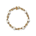 Tiffany Link Bracelet Gold with Freshwater Pearls