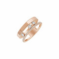 Messika Move Romane Pink Gold and Silver Cubic Zirconia Ring