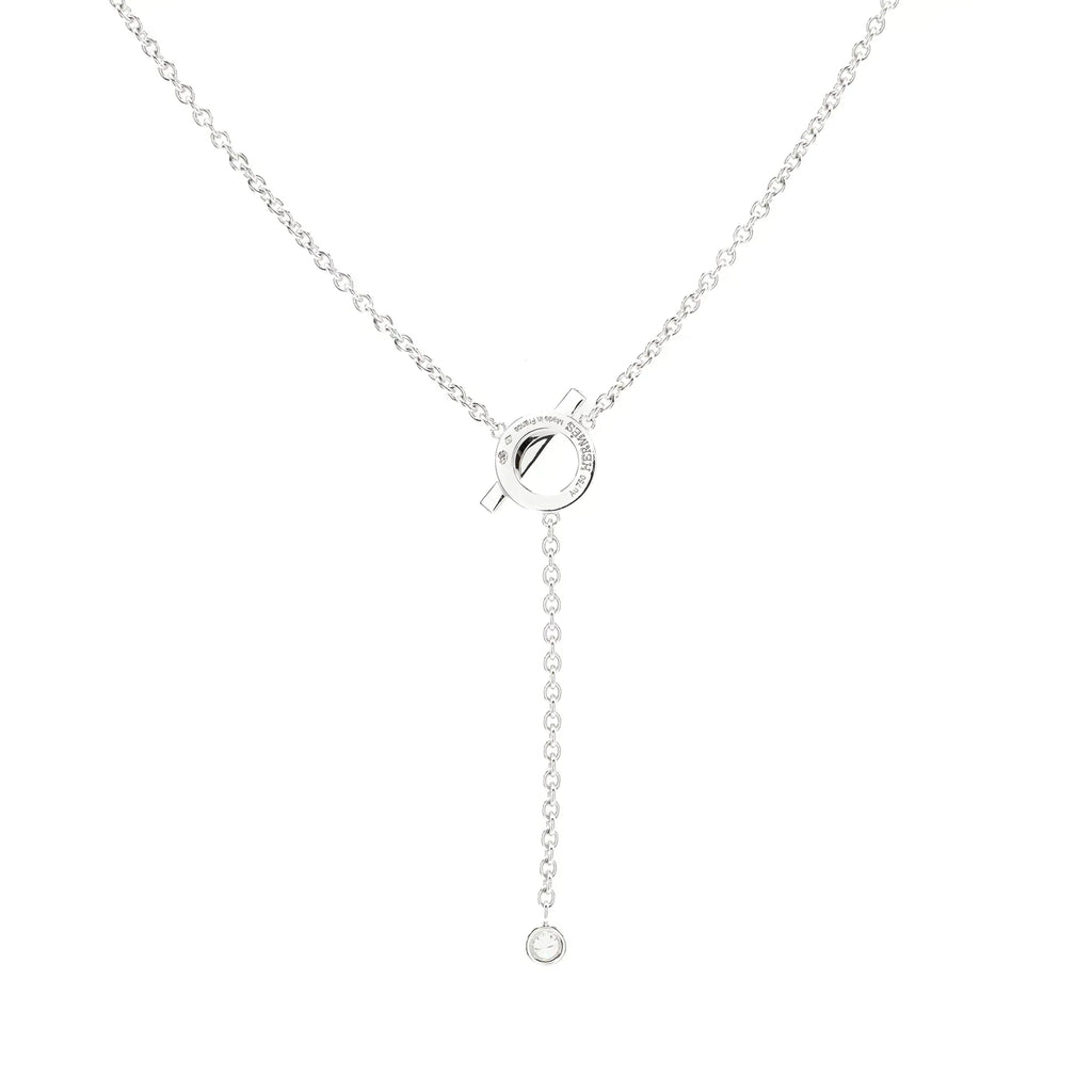 Hermes Finesse Silver Cubic Zirconia Necklace