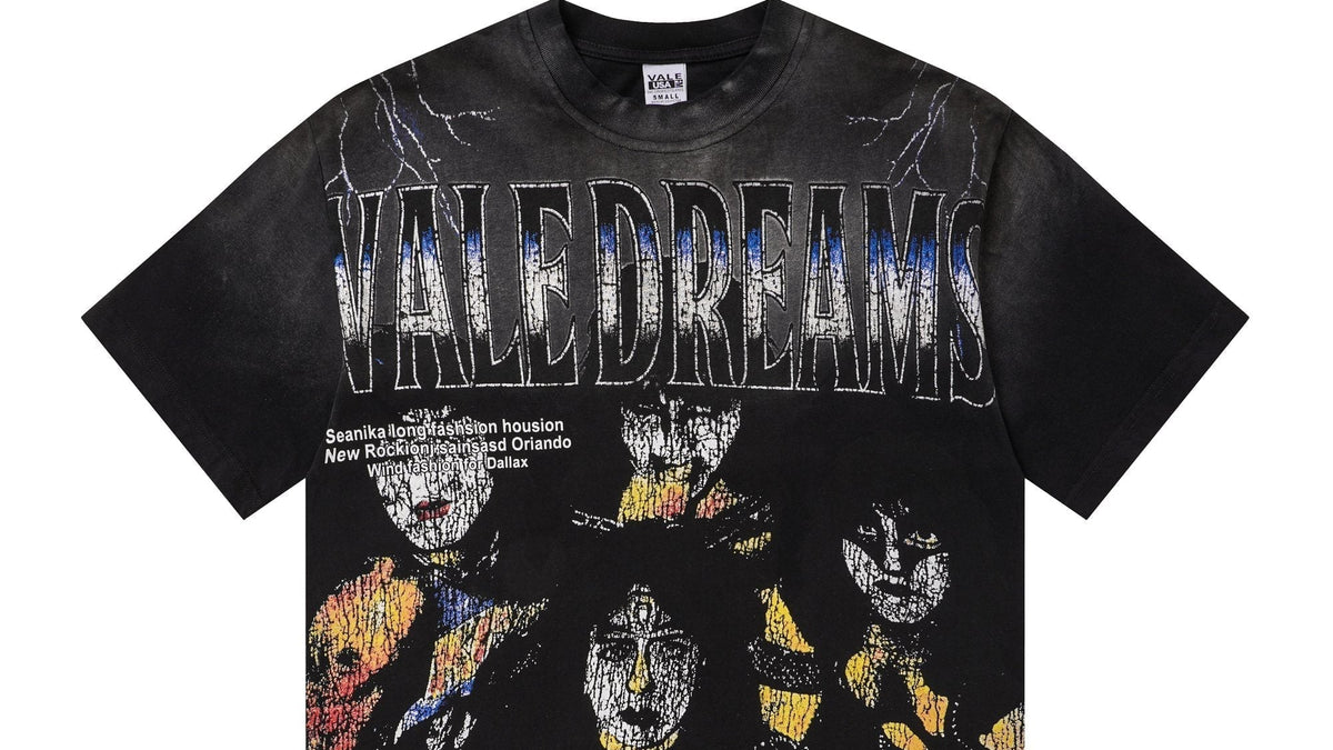 VALLEY Washed Black Graphic T-Shirt — hero