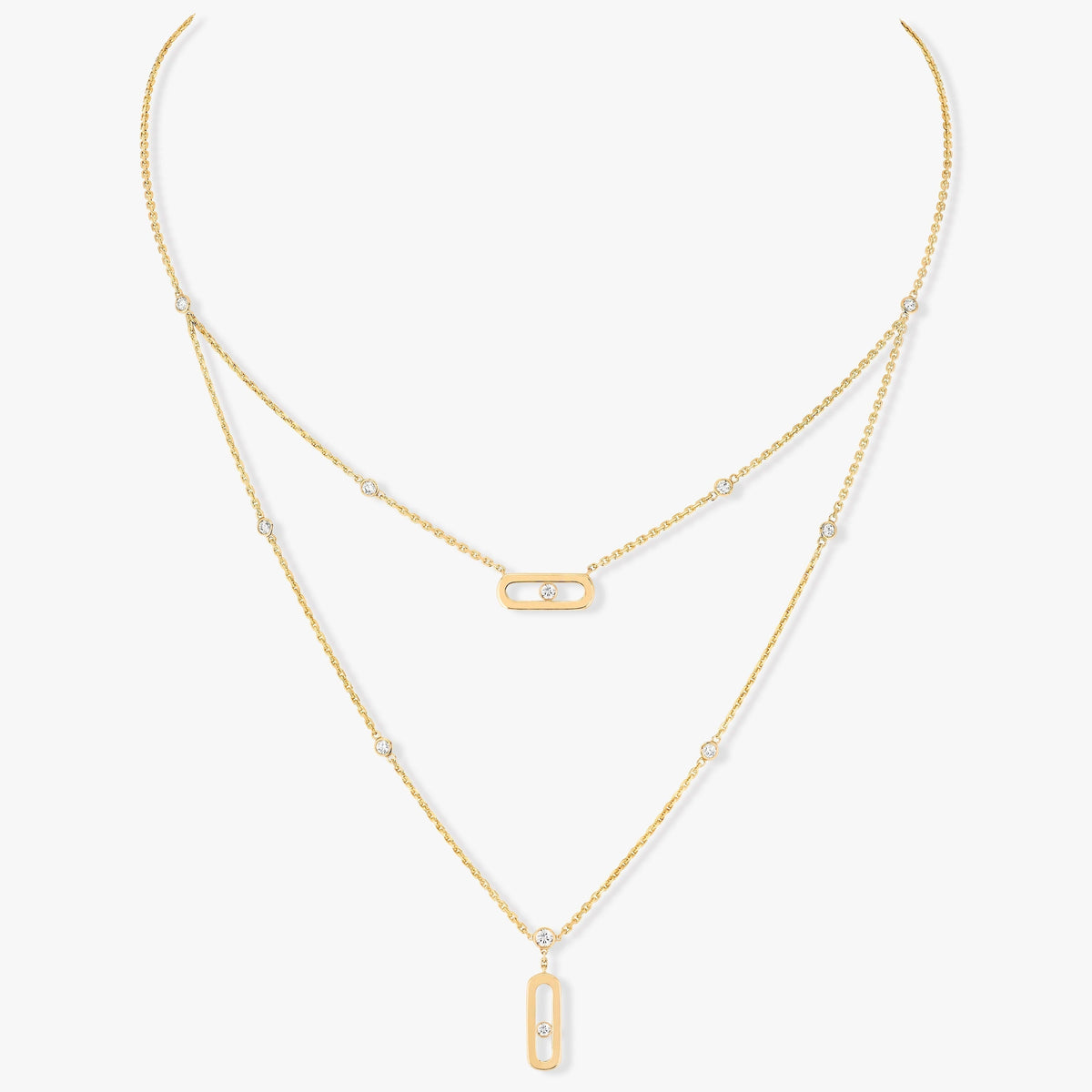 Messika Move Uno 2 Row Cubic Zirconia Necklace