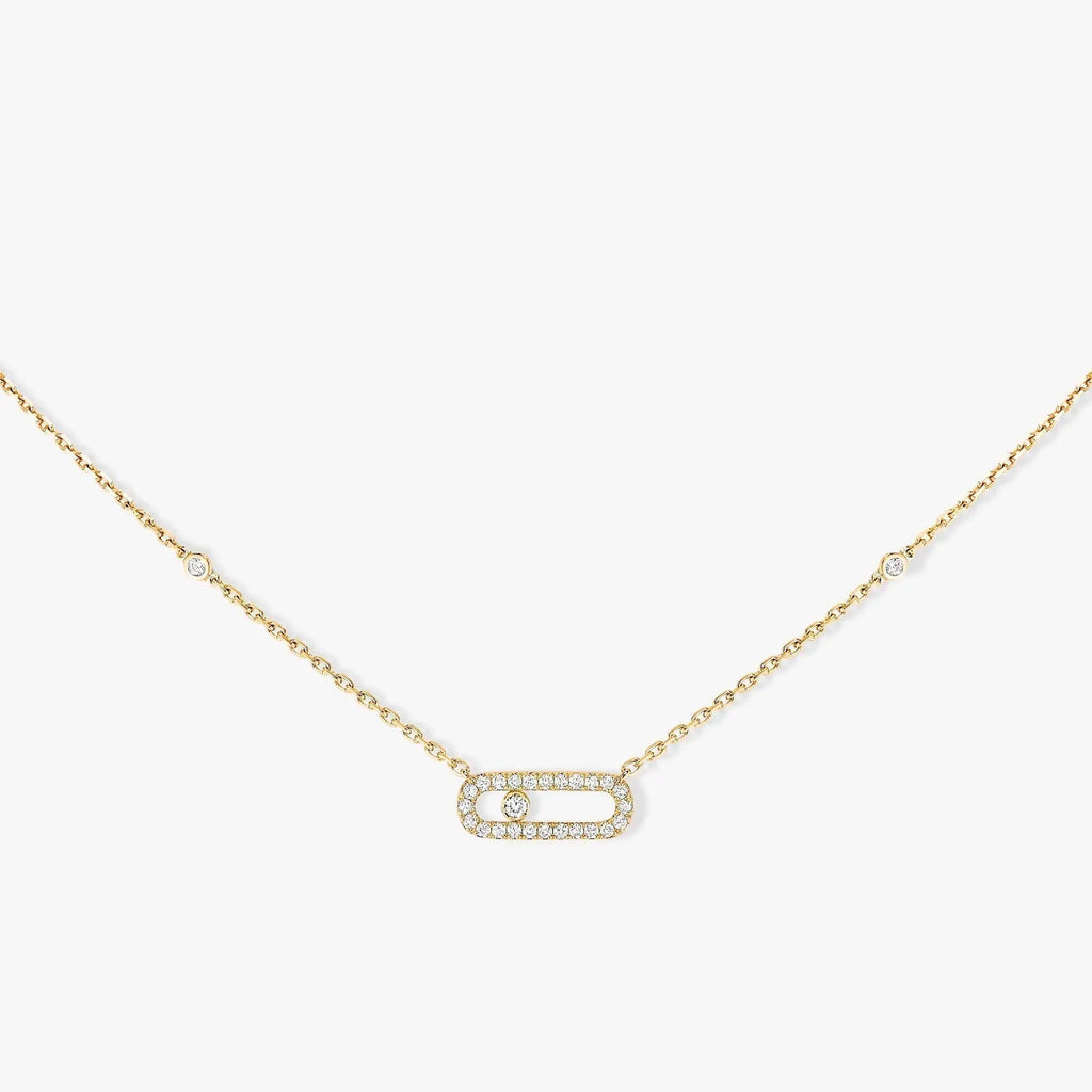 Messika Move Uno Paved Silver Cubic Zirconia Necklace