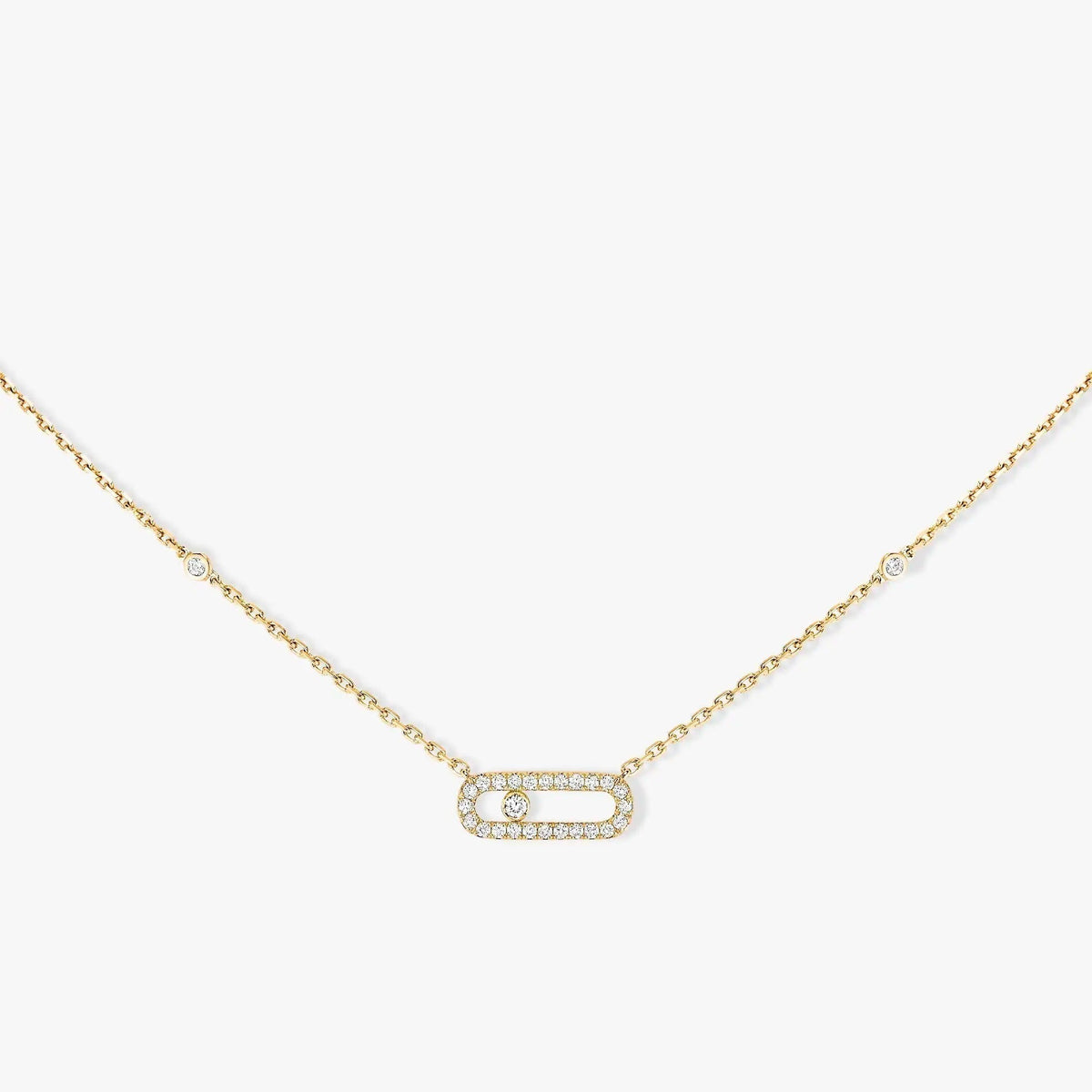 Messika Move Uno Paved Silver Cubic Zirconia Necklace