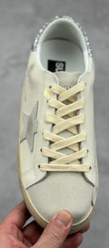 Golden Goose Cream Gray Star Sneakers — hero