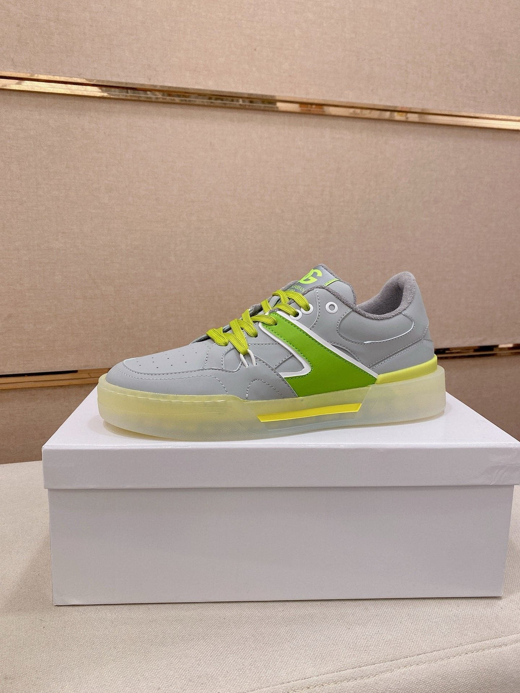 Dolce & Gabbana Neon Accent Low-Top Sneakers — hero