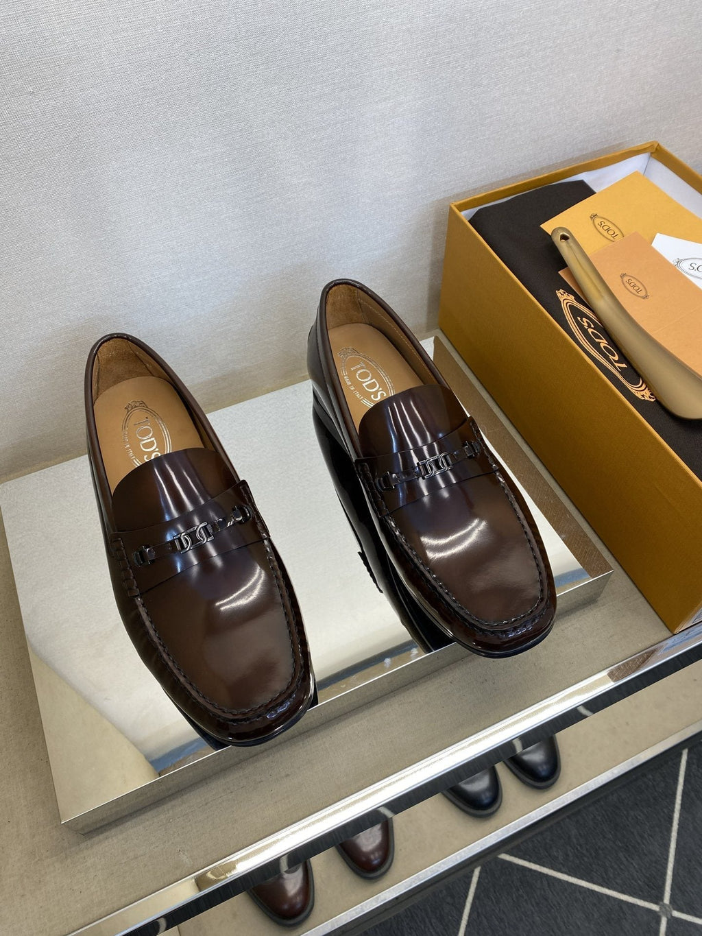 TOD'S Dark Brown Tassel Loafers — hero