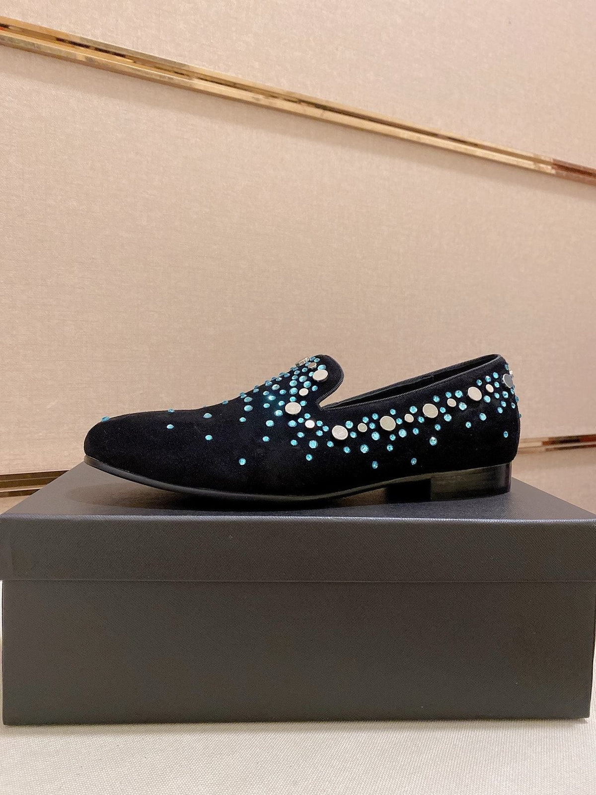 Giuseppe Zanotti Rhinestone Slip-On Loafers — front