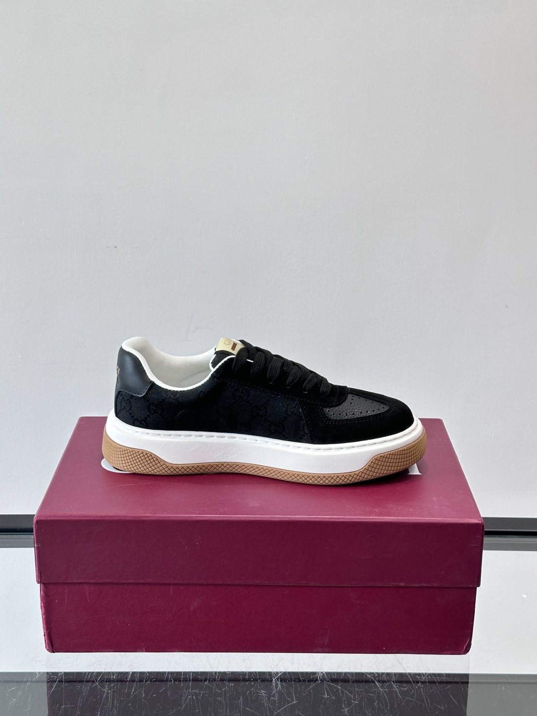 Gucci Black Stripe Sneakers — side