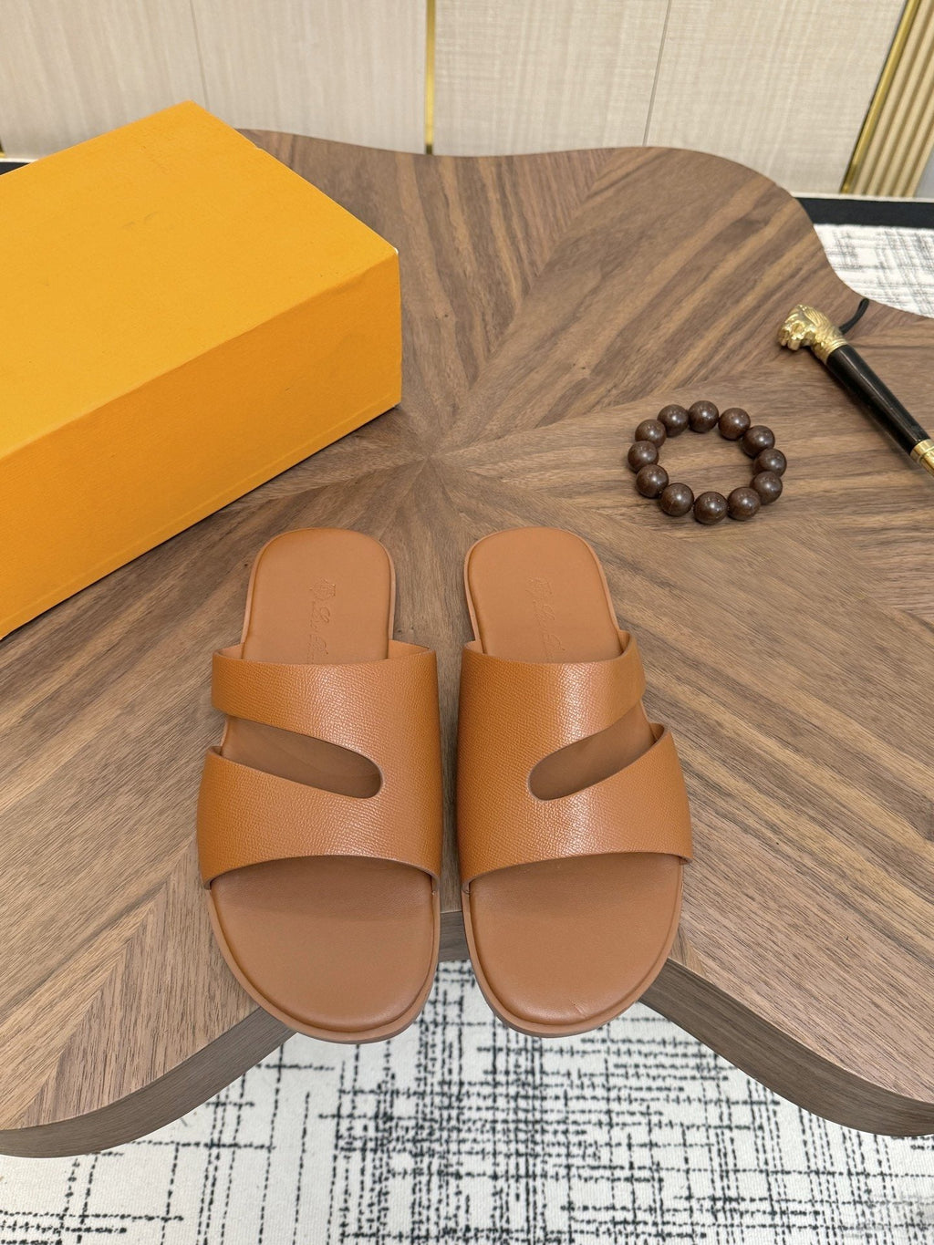 Loro Piana Cross-Strap Slide Sandals — hero