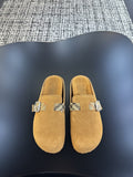 Burberry Camel Check Strap Slide Sandals — hero