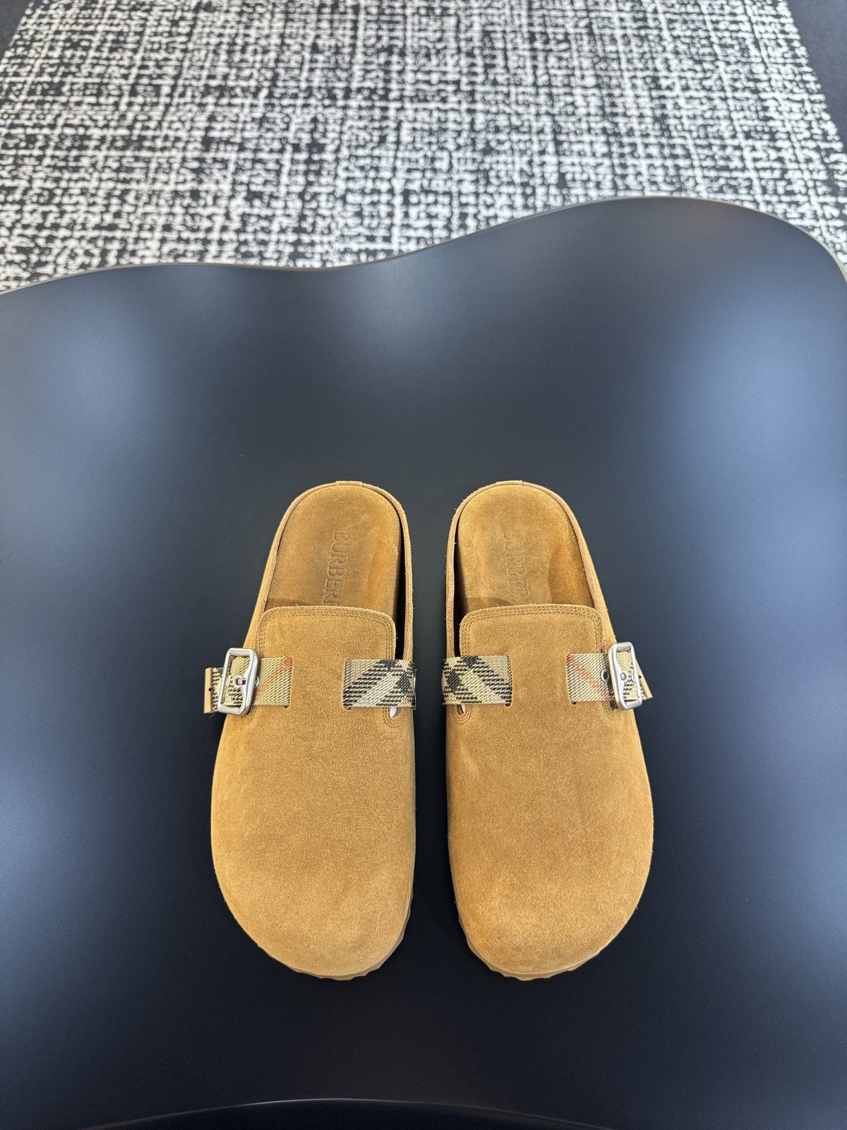 Burberry Camel Check Strap Slide Sandals — hero