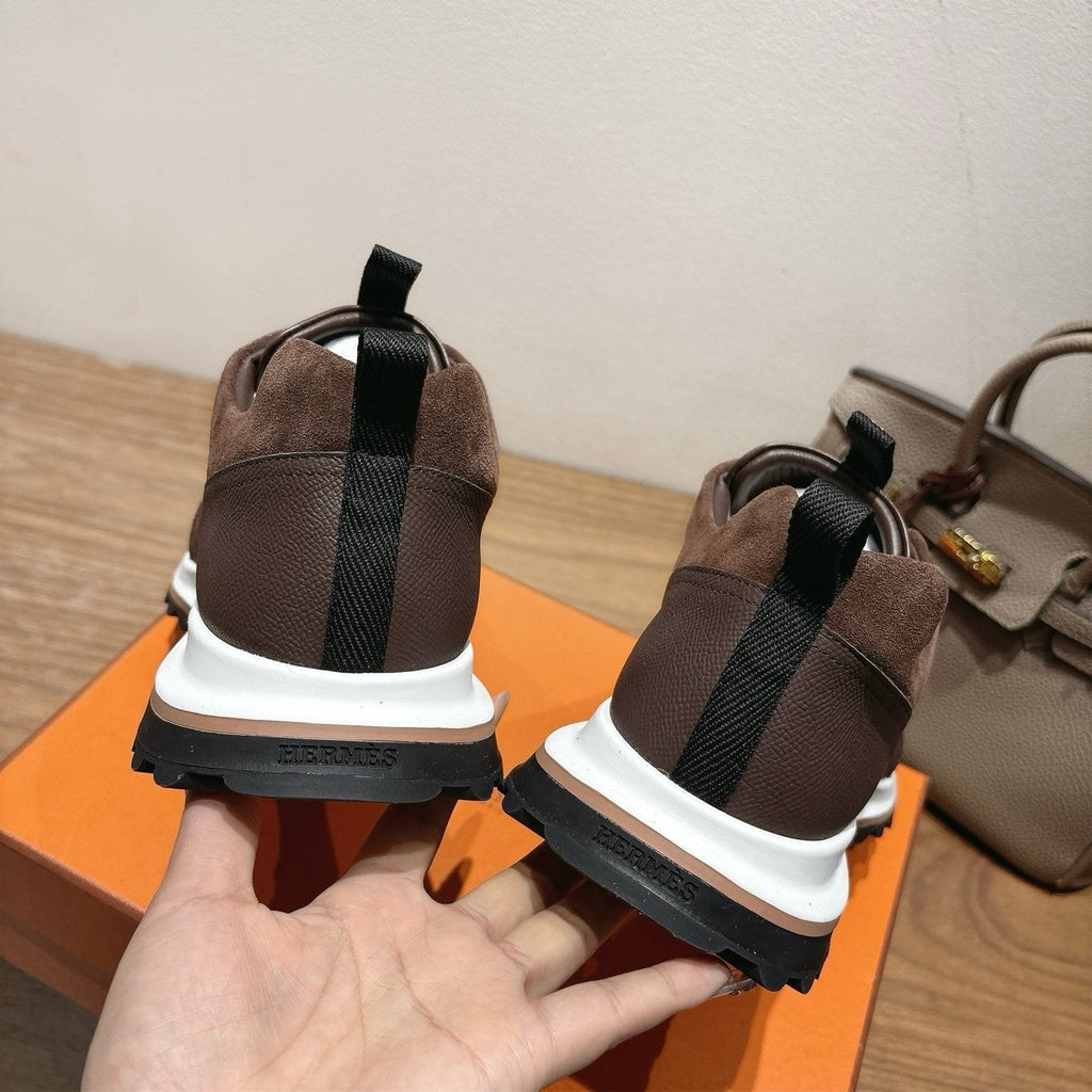 Hermes Brown Low-Top Sneakers — back