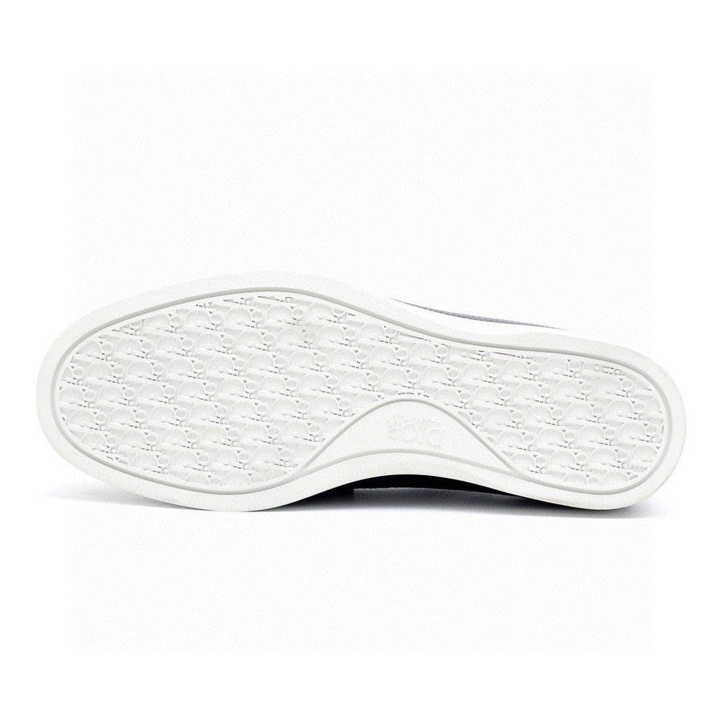 Dior Black Textured Leather Slip-On Loafers — detail