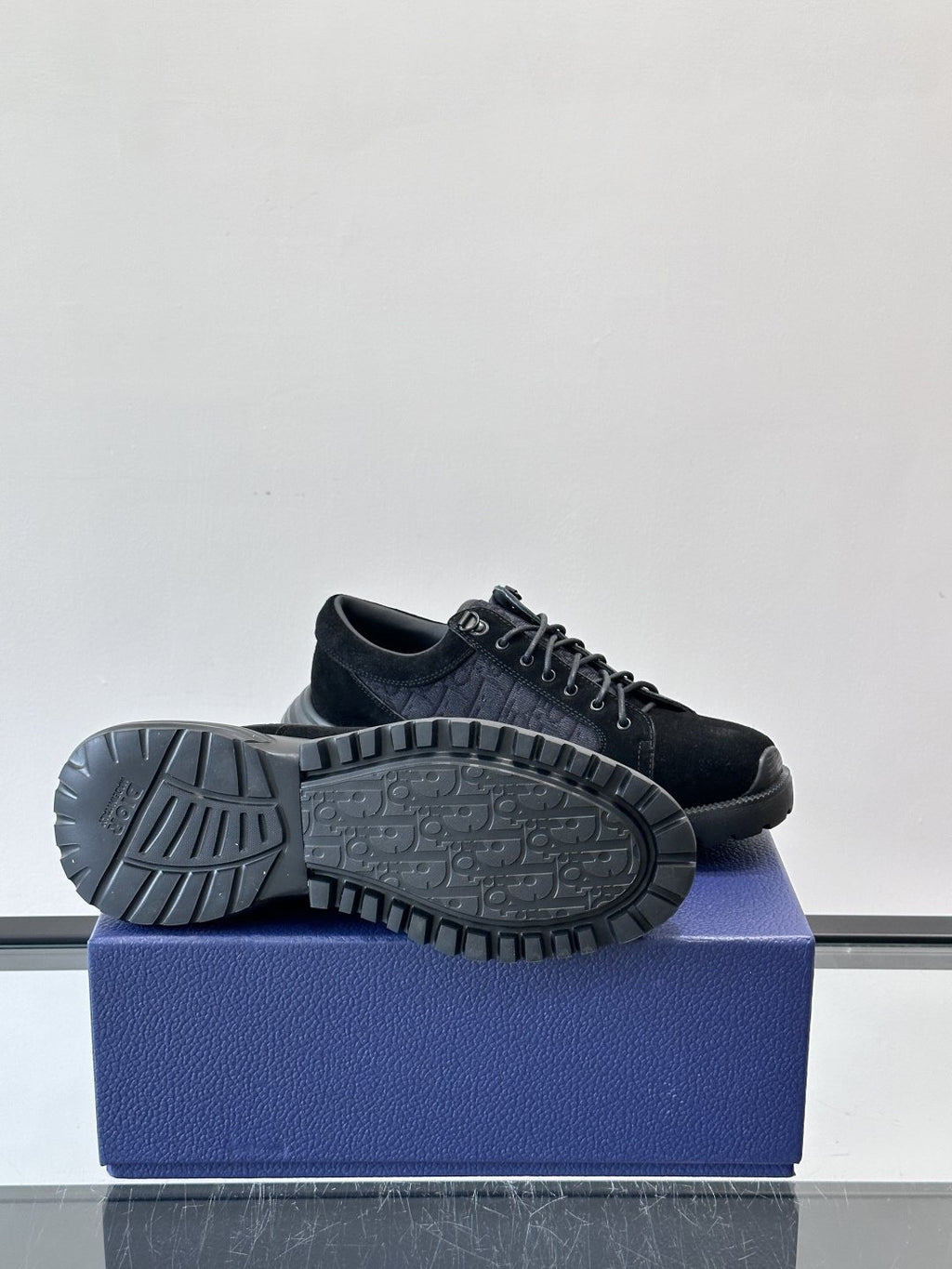 Dior Black Lace-Up Derby Shoes — side