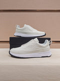 Hugo Boss White Textured Low-Top Sneakers — hero