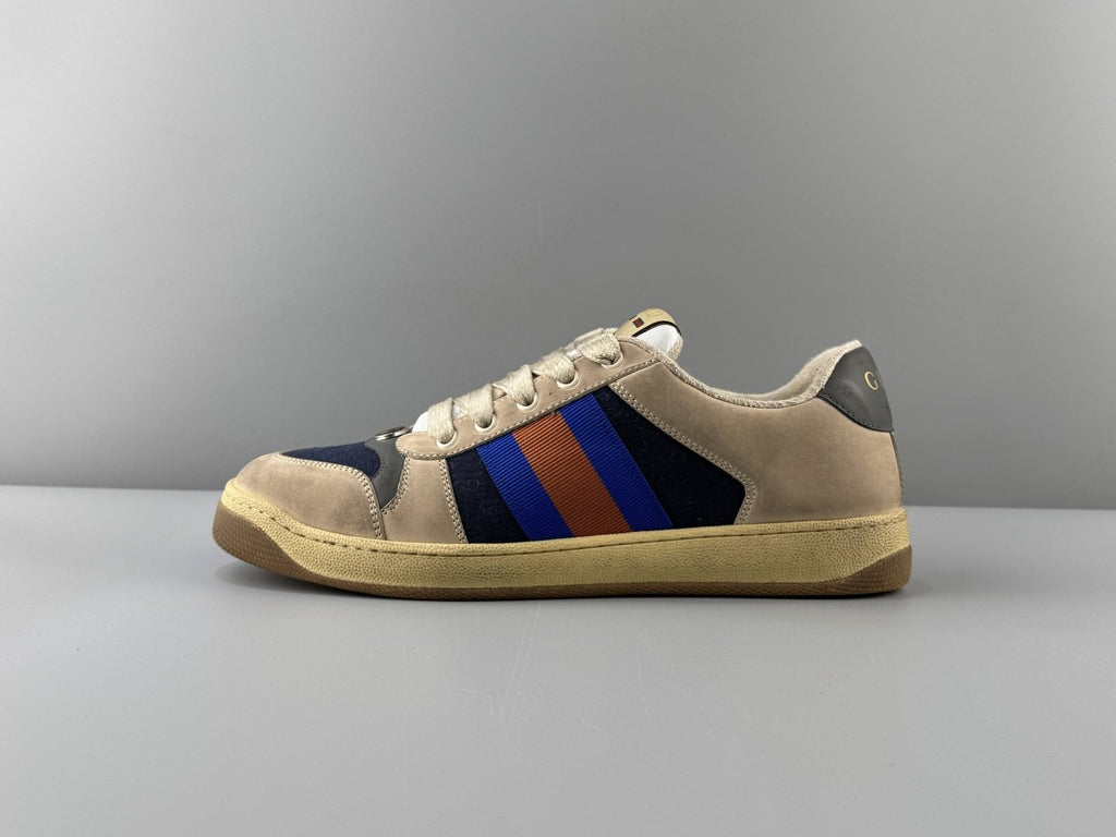 Gucci Aged Stripe Low-Top Sneakers — side