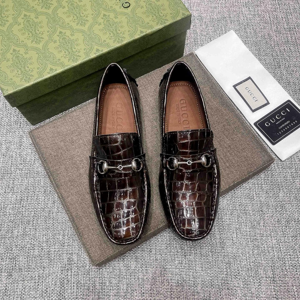 Gucci Dark Brown Horsebit Loafers — hero