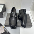Ermenegildo Zegna Black Leather Bit Loafers — hero