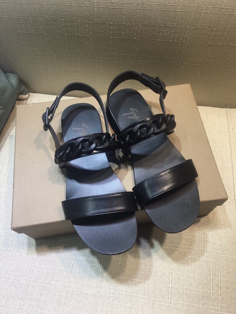 Giuseppe Zanotti Black Braided Open-Toe Sandals — front