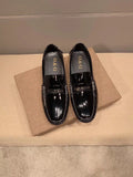 Dolce & Gabbana Black Glossy Loafers — hero
