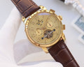 Patek Philippe Brown Gold Dial Strap Watch — hero