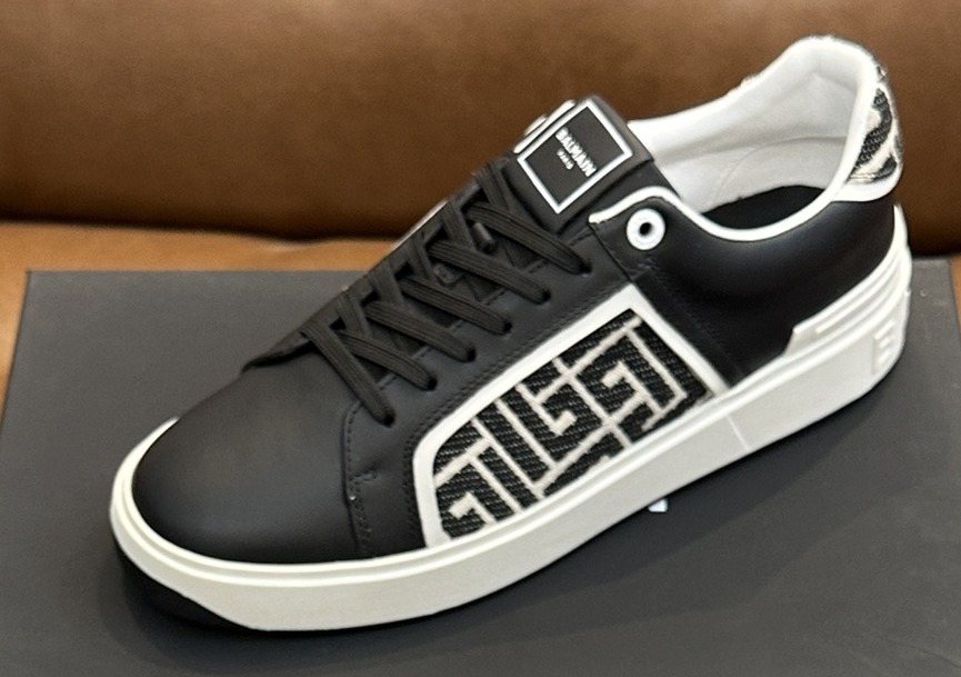 Balmain B-Skate Black and White Sneakers — hero