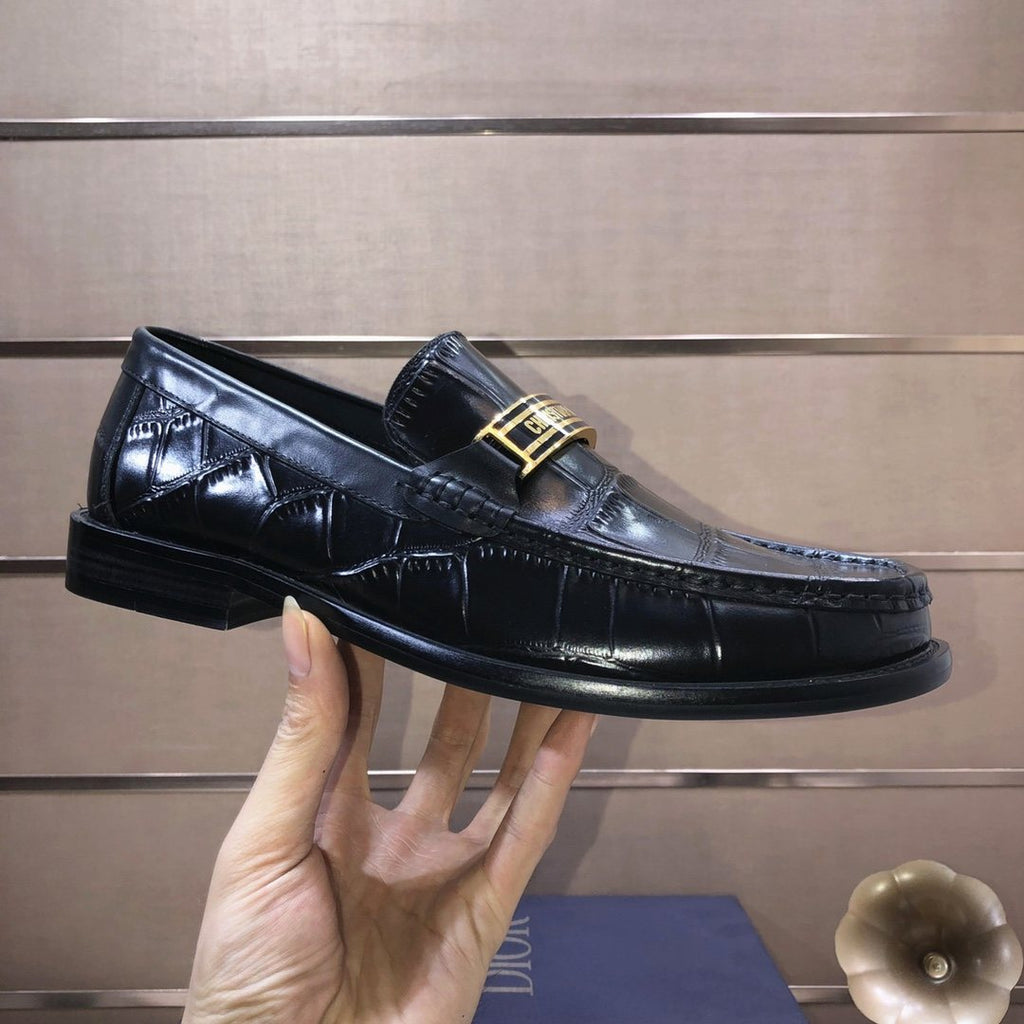 Dior Black Embossed Loafers — model