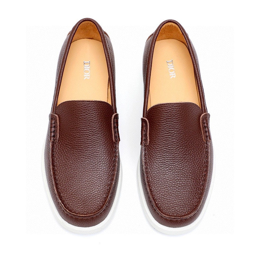Dior Pebble-Grain Slip-On Shoes — front