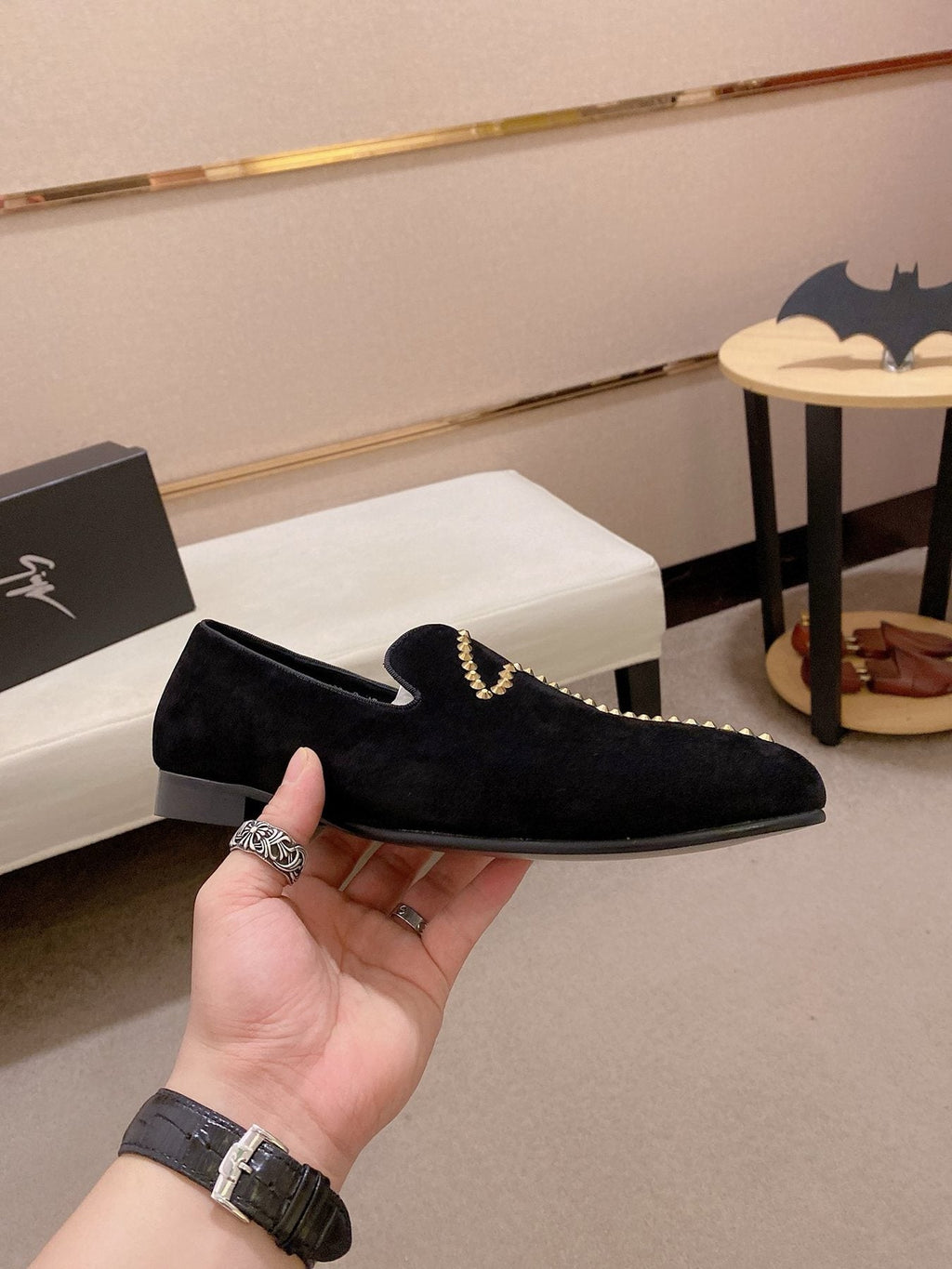 Giuseppe Zanotti Rhinestone Loafers — side