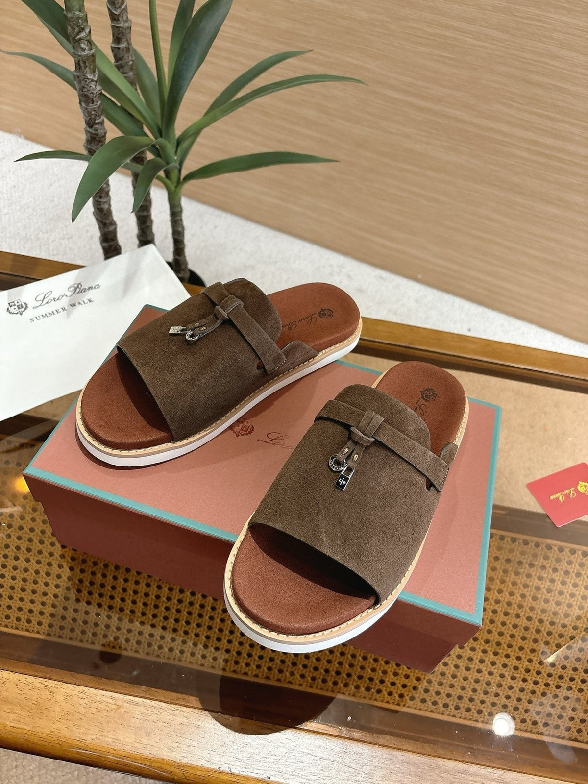 Loro Piana Cross-Strap Mule Sandals — front