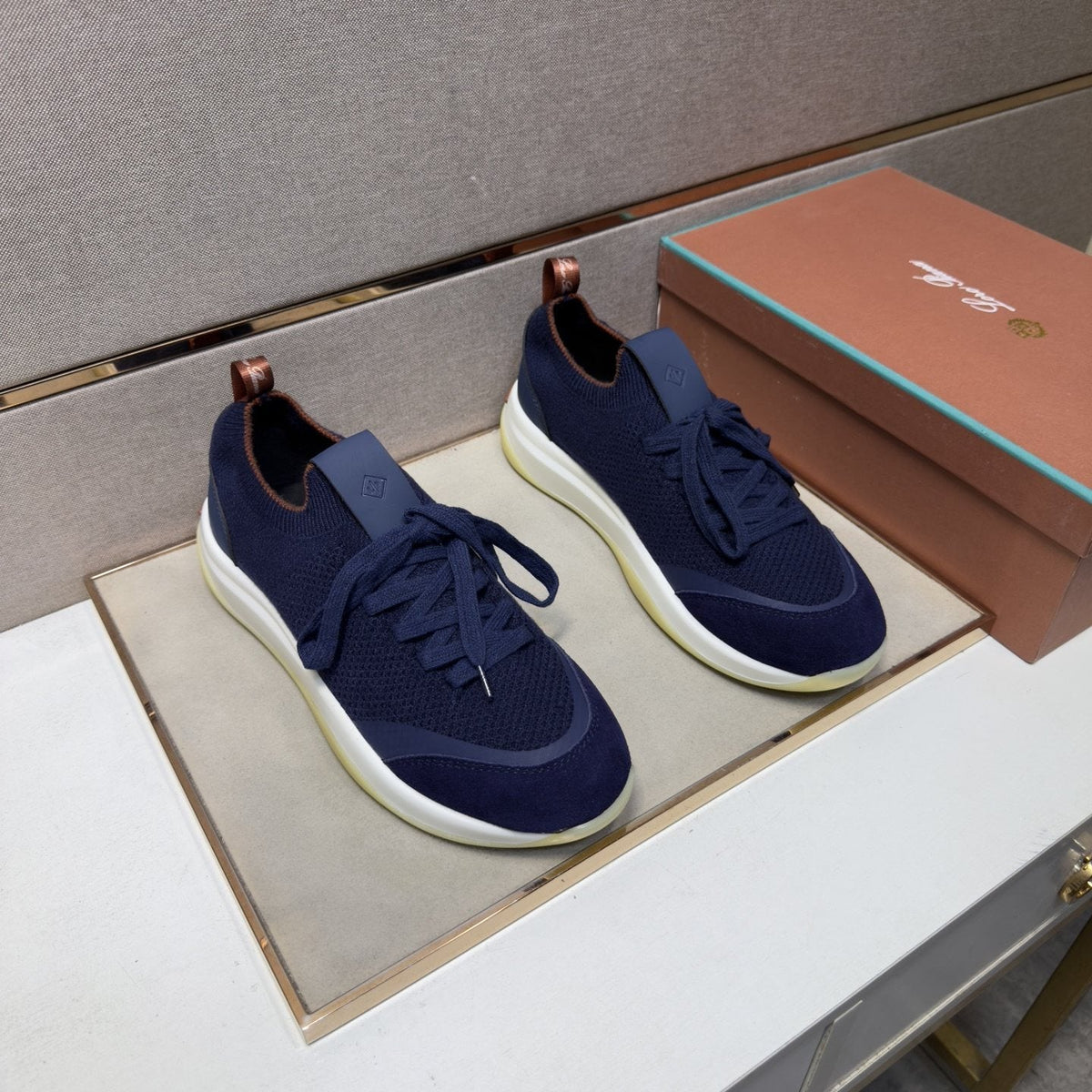Loro Piana Mesh Low-Top Sneakers — front