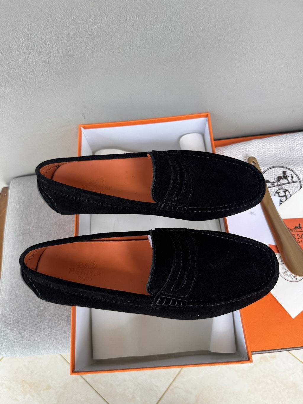 Hermès Men's Driving Loafers — front