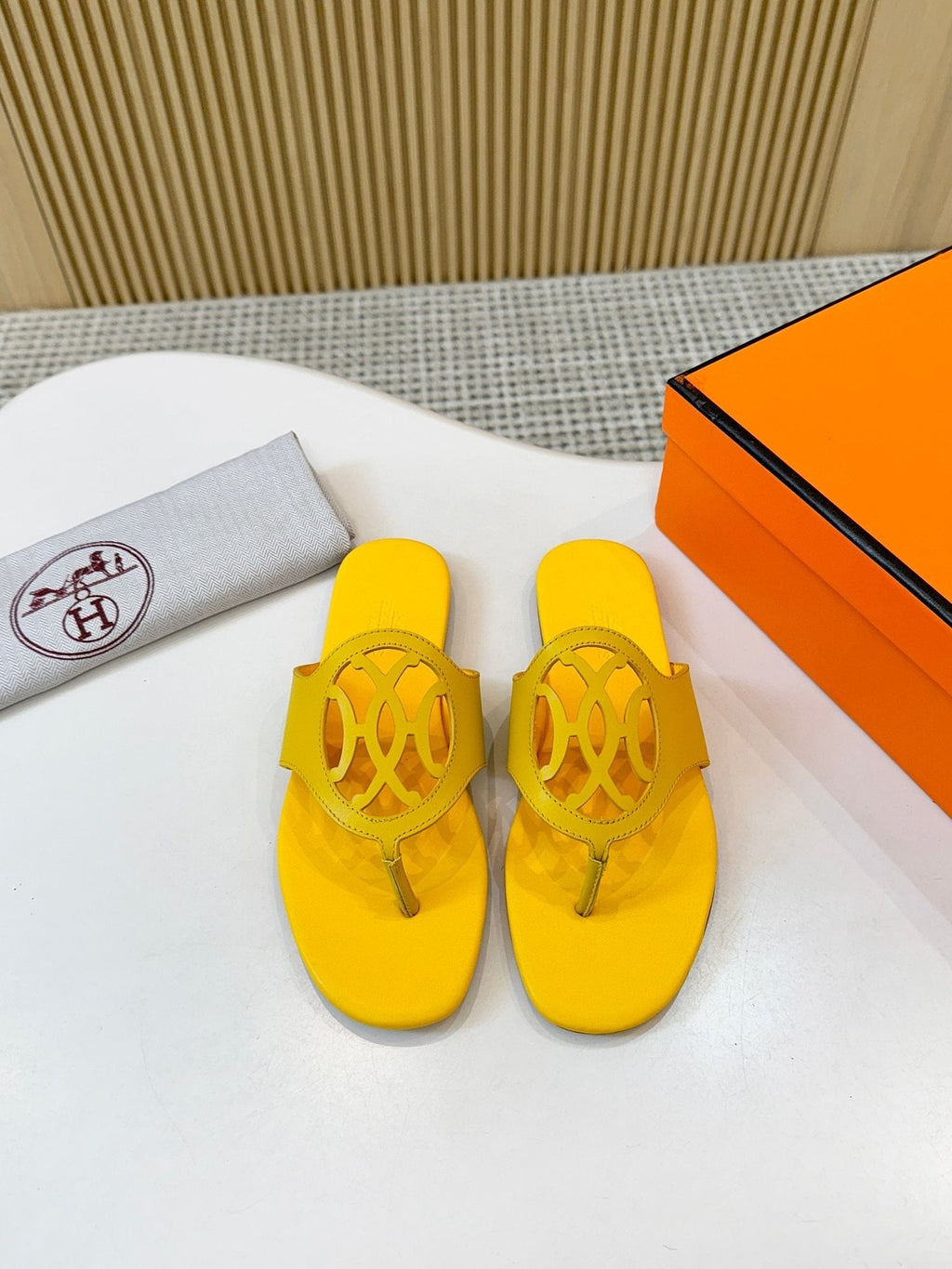 Hermès Cutout Strap Thong Sandals — hero