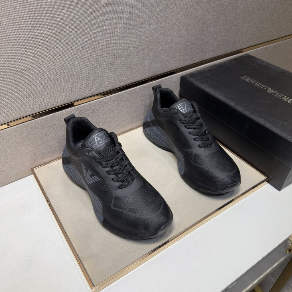 Emporio Armani Textured Panel Sneakers — front