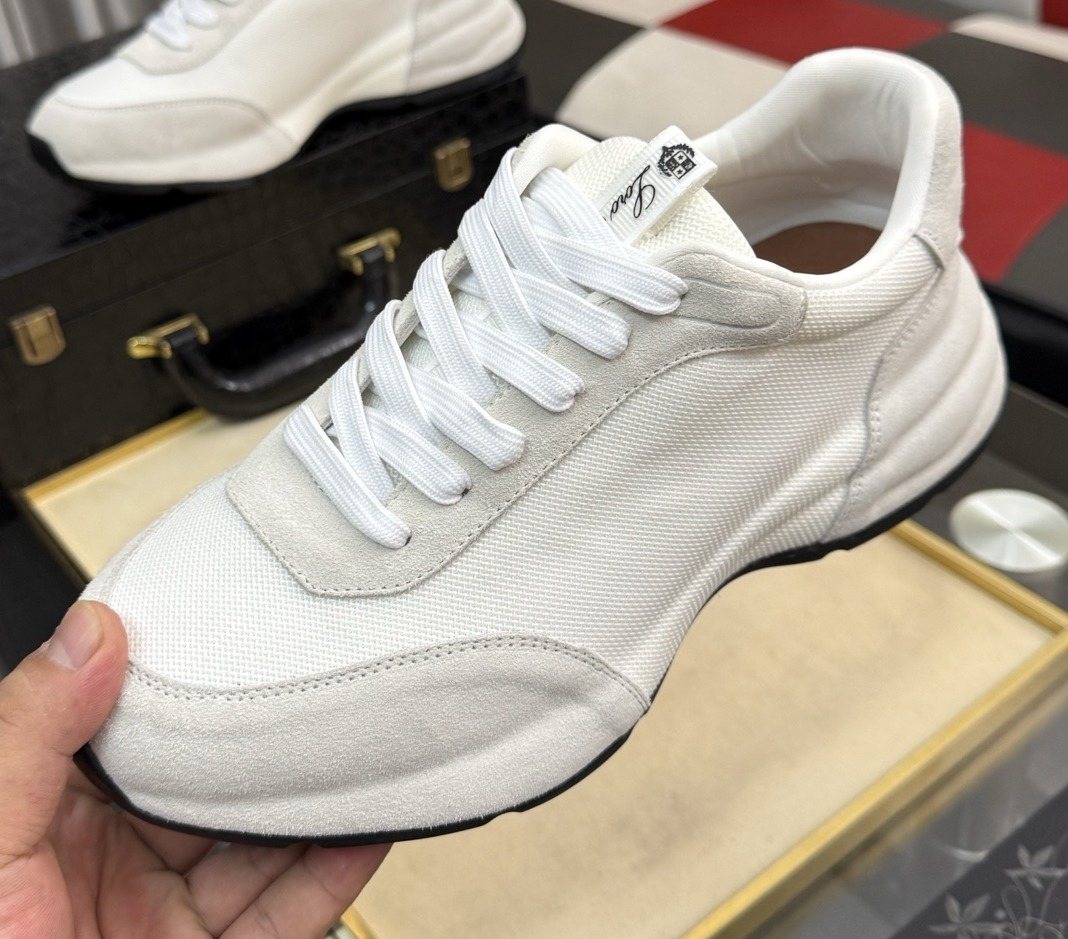 Loro Piana Low-Top Lace-Up Sneakers — hero