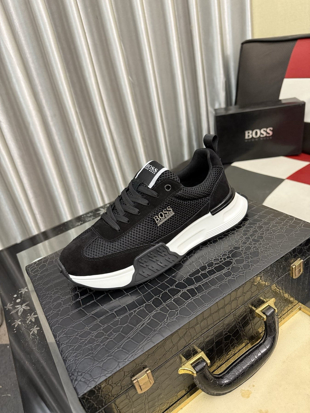BOSS Mesh Low-Top Sneakers — front
