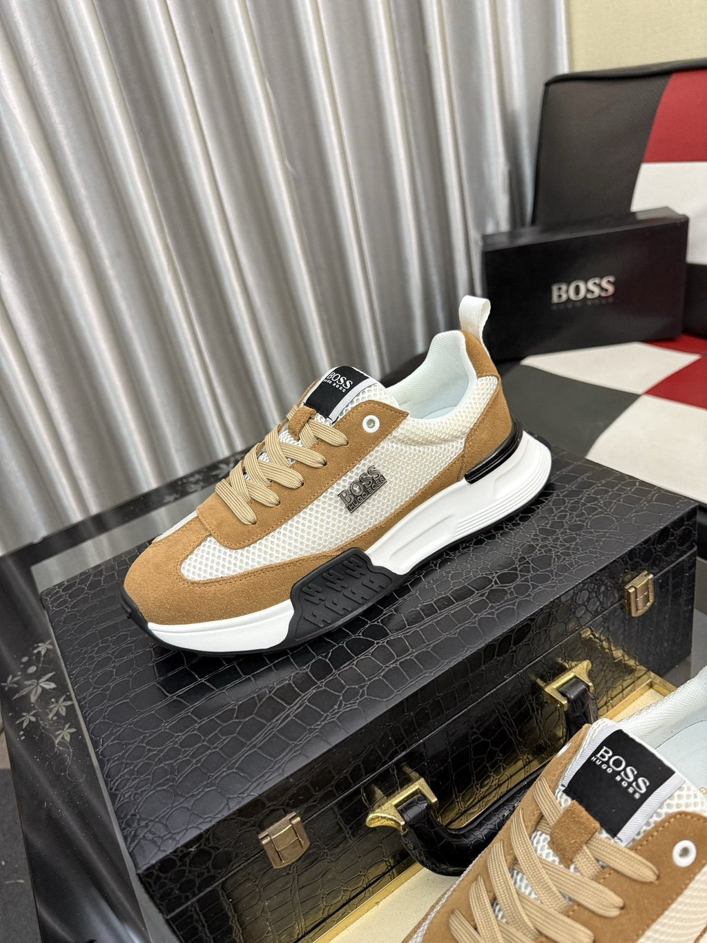 BOSS Mesh Low-Top Sneakers — front