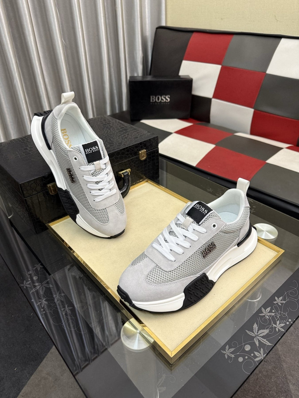 BOSS Mesh Low-Top Sneakers — front