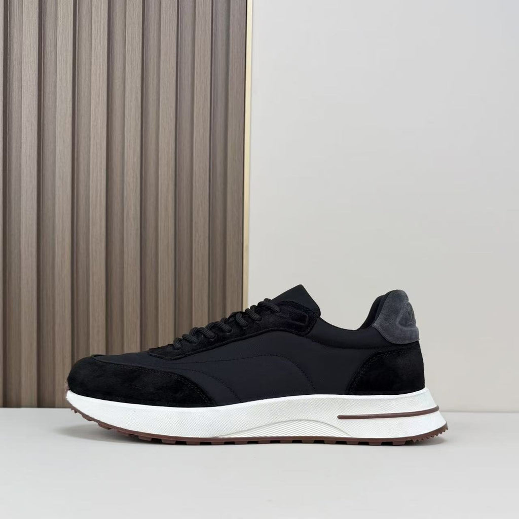 Loro Piana Contrast Lace-Up Sneakers — side
