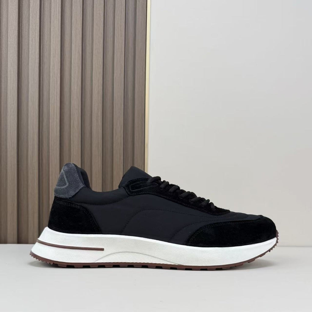 Loro Piana Contrast Lace-Up Sneakers — side