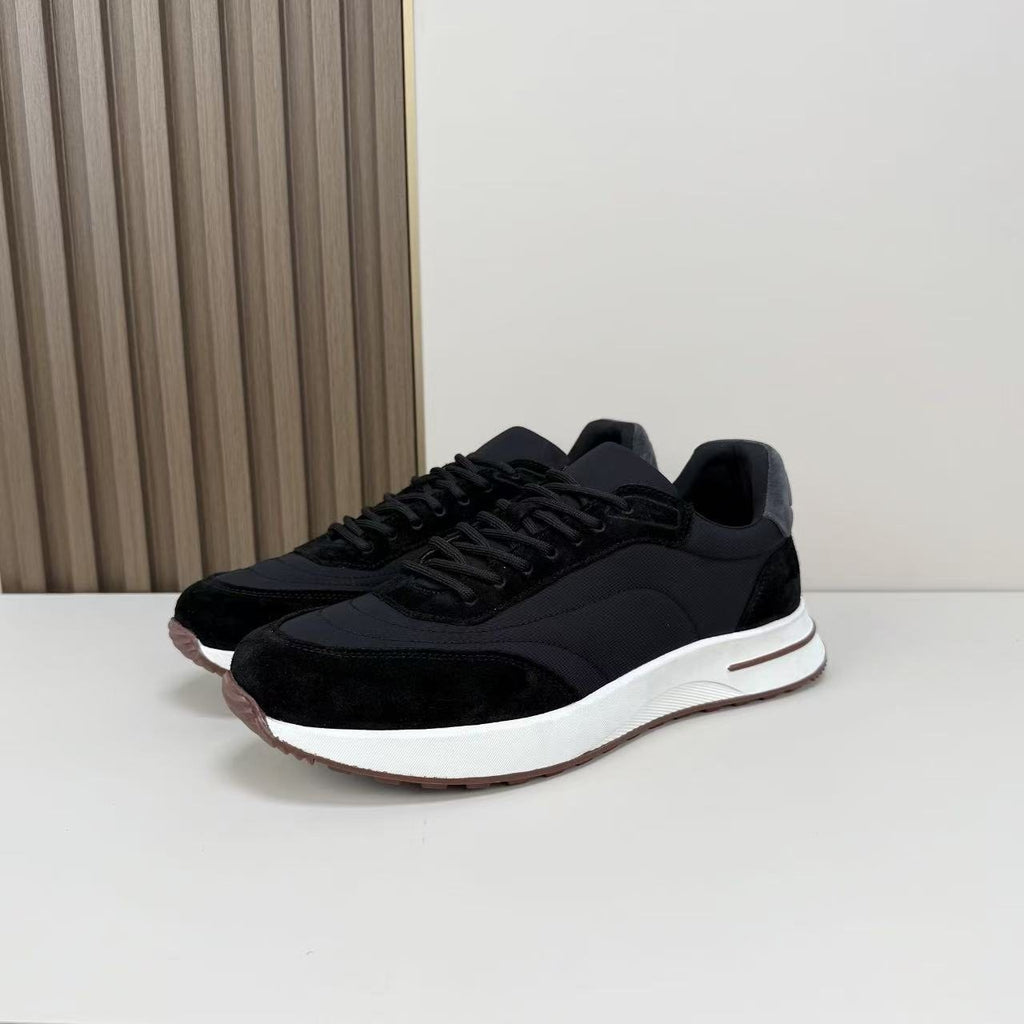 Loro Piana Contrast Lace-Up Sneakers — front