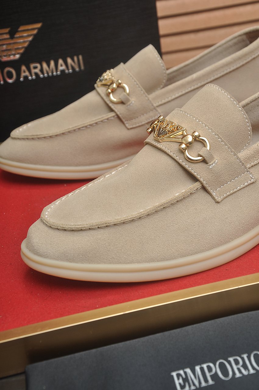 Armani Horsebit Slip-On Loafers — detail