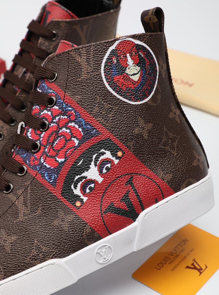 Animal Graphic High-Top Sneakers — front
