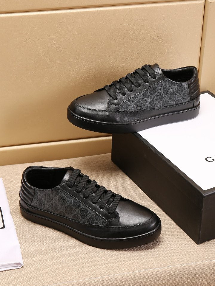 Gucci Monogram Panel Low-Top Sneakers — side