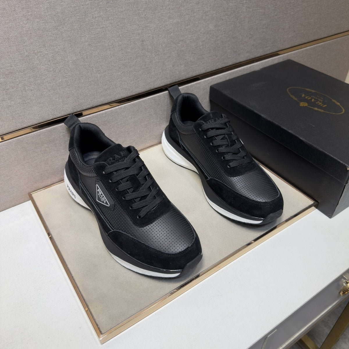 Prada Mesh Panel Sneakers — front