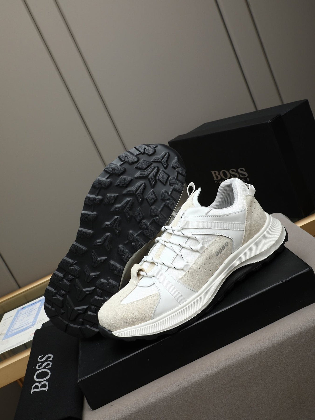 HUGO Mesh Panel Sneakers — front