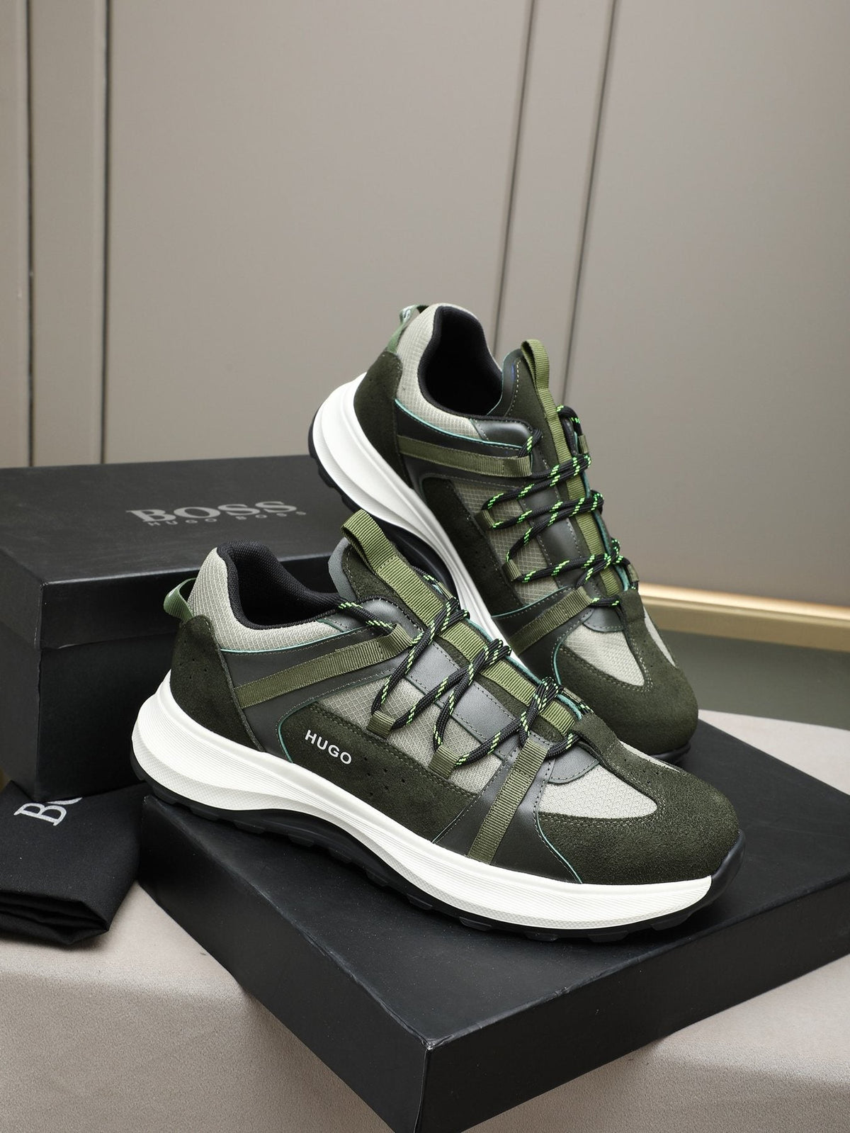 HUGO Mesh Panel Sneakers — front