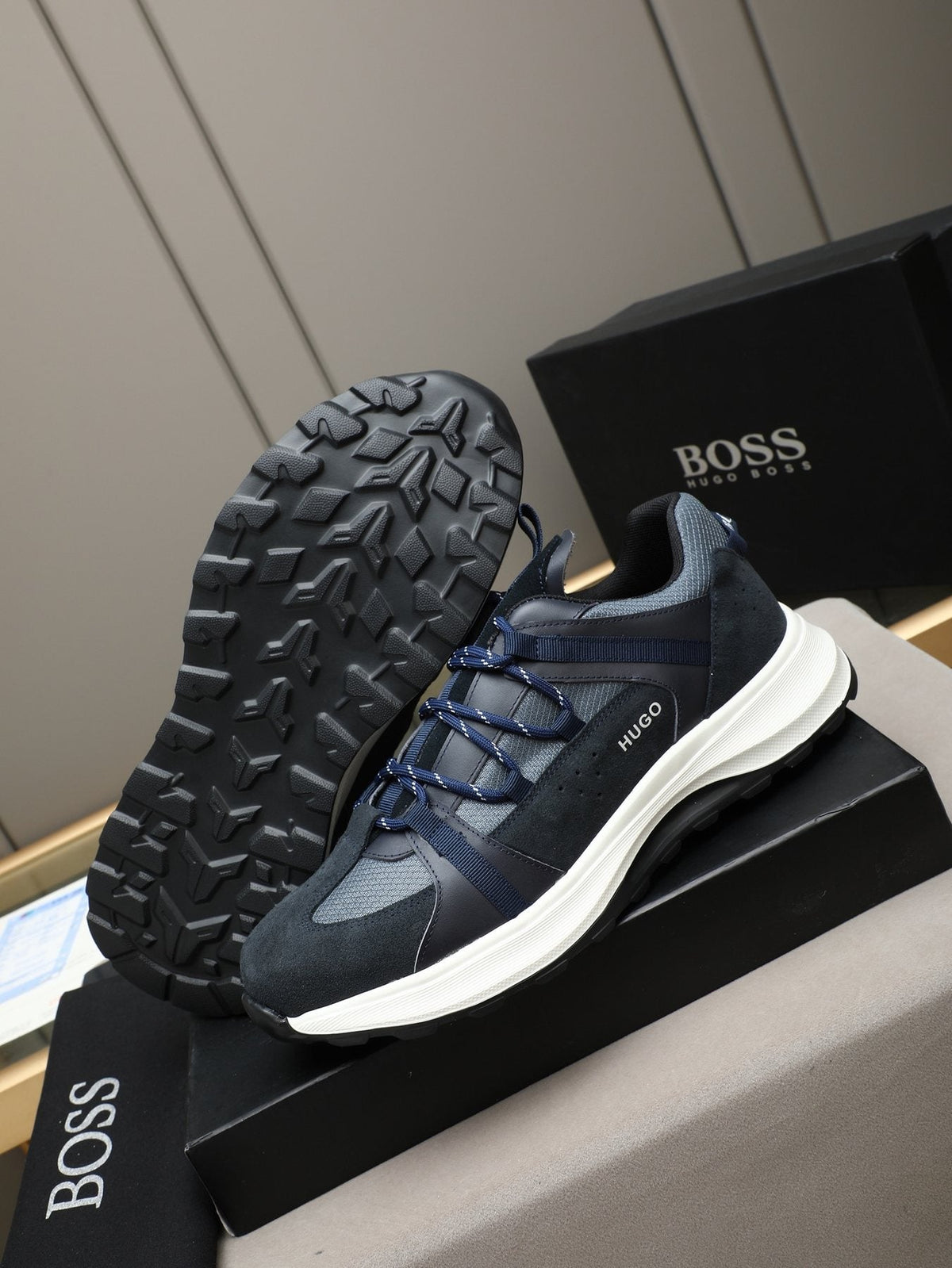 HUGO Mesh Panel Sneakers — front