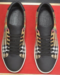 Burberry Beige Check Low-Top Sneakers — hero